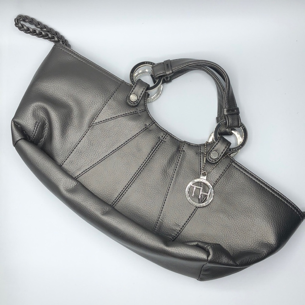 LikeNew Vintage Tommy Hilfiger Gray Shoulder Purse